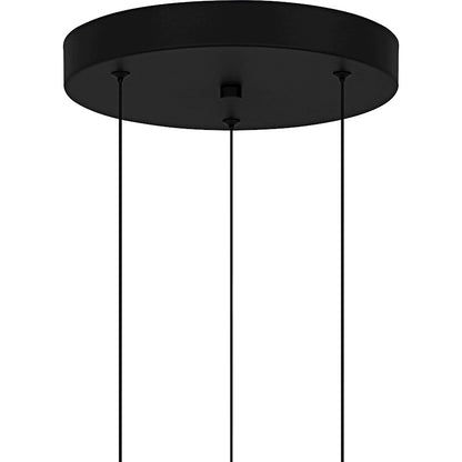 Alys 3Light Pendant, Matte Black/Alabaster Glass