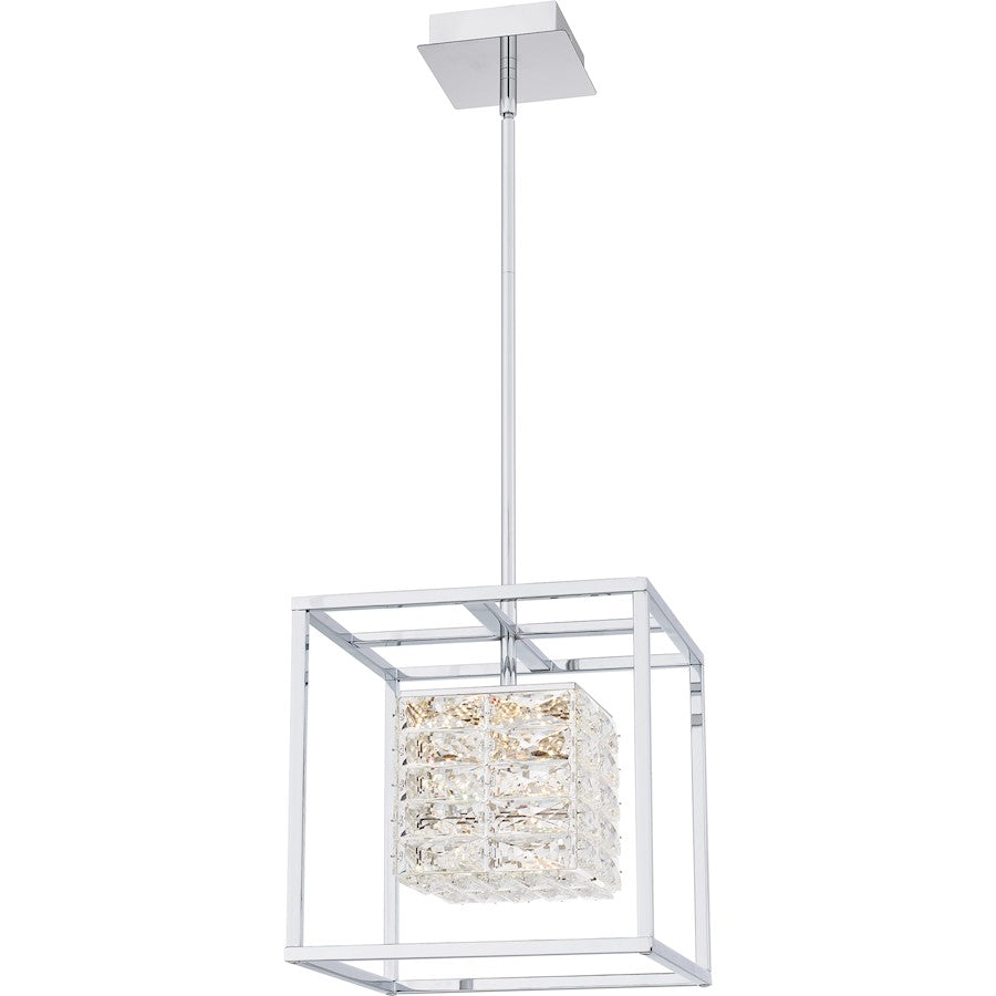 Quoizel Dazzle Integrated LED Pendant, Chrome/Clear Crystal Glass - PCDZ2812C