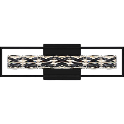 Quoizel Dazzle LED 24" Bath Light, Matte Black/Clear Crystal Glass - PCDZ8524MBK