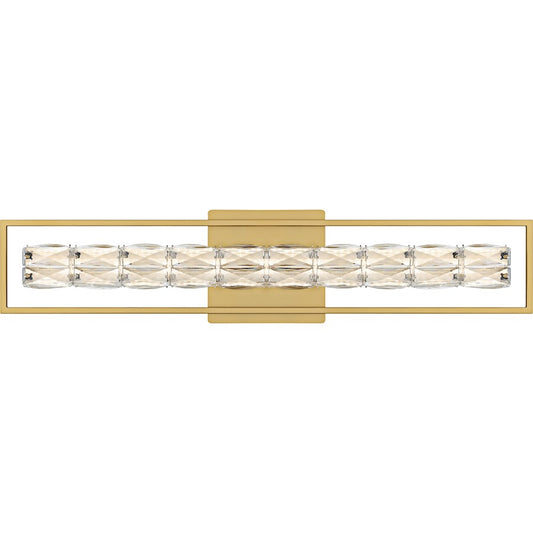 Quoizel Dazzle LED 33" Bath Light, Soft Gold/Clear Crystal Glass - PCDZ8533SGD