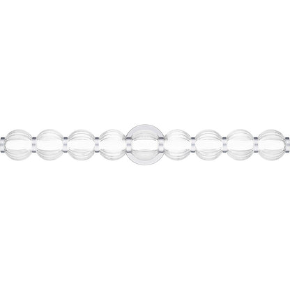 Quoizel Elway LED 32"Bath Light, Polished Chrome/Clear Ribbed Glass - PCELW8532C
