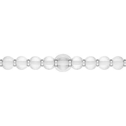 Elway LED 32"Bath Light, Polished Chrome/Clear Ribbed Glass