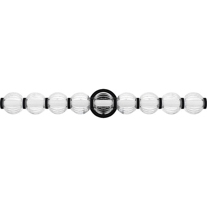 Elway LED 32" Bath Light, Matte Black/Clear Ribbed Glass