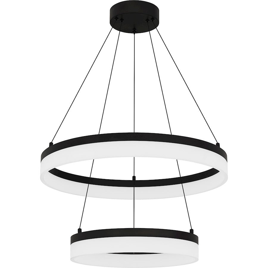 Cohen 24" Integrated LED Pendant, Bronze/White Acrylic