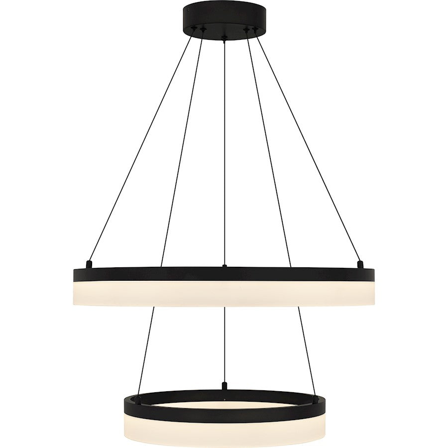 Cohen 24" Integrated LED Pendant, Bronze/White Acrylic