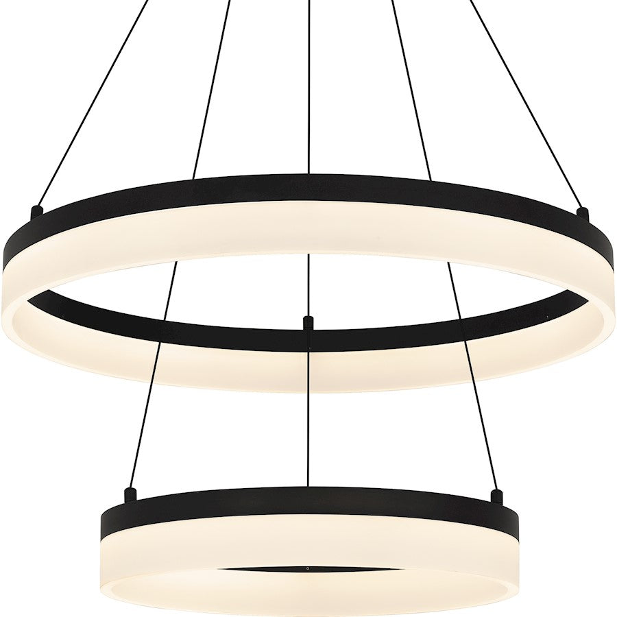 Cohen 24" Integrated LED Pendant, Bronze/White Acrylic