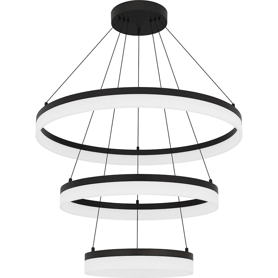 Cohen 32" Integrated LED Pendant, Bronze/White Acrylic