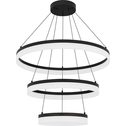 Cohen 32" Integrated LED Pendant, Bronze/White Acrylic