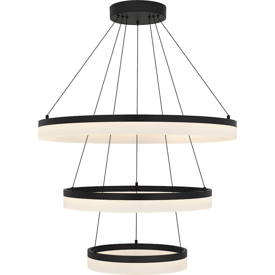 Cohen 32" Integrated LED Pendant, Bronze/White Acrylic