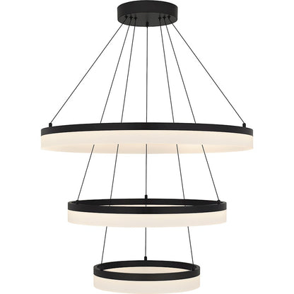 Cohen 32" Integrated LED Pendant, Bronze/White Acrylic