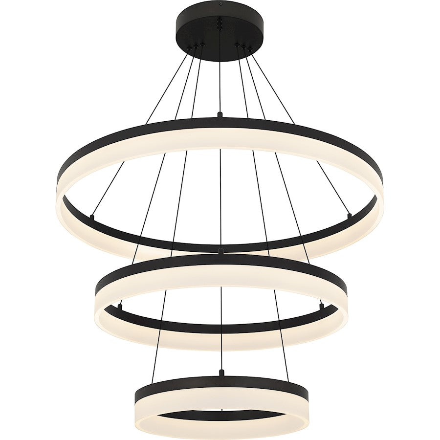 Cohen 32" Integrated LED Pendant, Bronze/White Acrylic