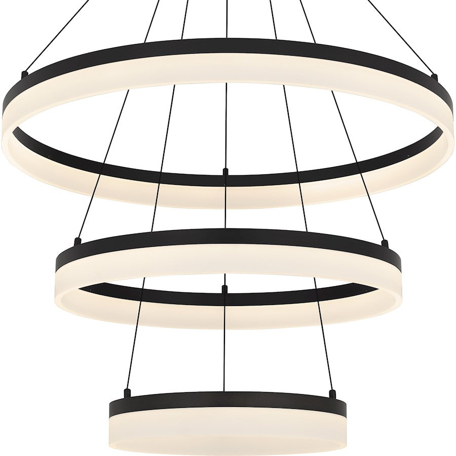 Cohen 32" Integrated LED Pendant, Bronze/White Acrylic