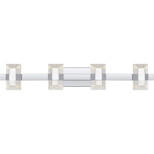 Quoizel Selena 36" LED Bath Light, Chrome/Clear Bubble Glass - PCSEL8636C