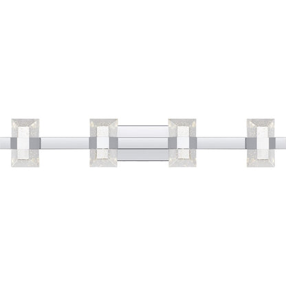 Selena 36" LED Bath Light, Chrome/Clear Bubble Glass