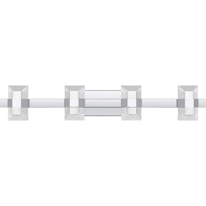 Selena 36" LED Bath Light, Chrome/Clear Bubble Glass