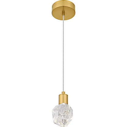 Skye Lt Mini Pendant, Gold/Clear Bubble Crystal
