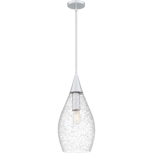 Quoizel Spruce 1 Light Pendant, Polished Chrome/Clear/Embedded - PCSPC1810C