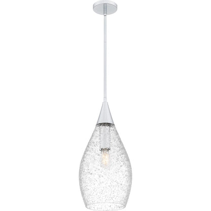 Spruce 1 Light Pendant, Polished Chrome/Clear/Embedded