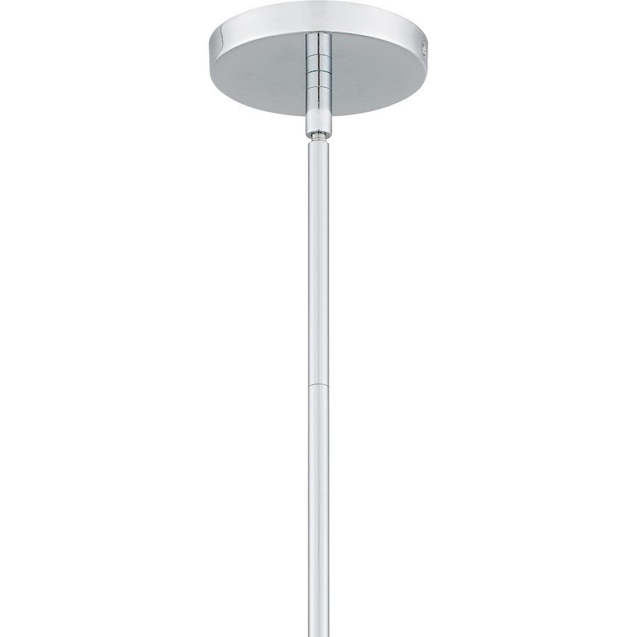 Spruce 1 Light Pendant, Polished Chrome/Clear/Embedded