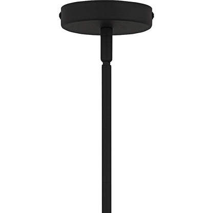 Salvador 9Lt Chandelier, Earth Black/Clear Textured