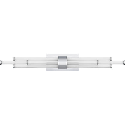 Talbott LED 32" Bath Light, Chrome/Clear Ribbed Acrylic