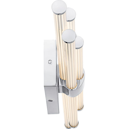 Talbott LED 32" Bath Light, Chrome/Clear Ribbed Acrylic