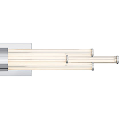 Talbott LED 32" Bath Light, Chrome/Clear Ribbed Acrylic