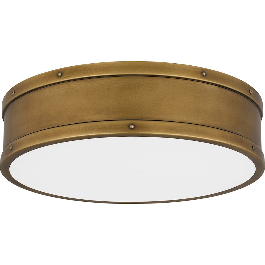 Ahoy Integrated LED Flush, Weathered Brass/Etched