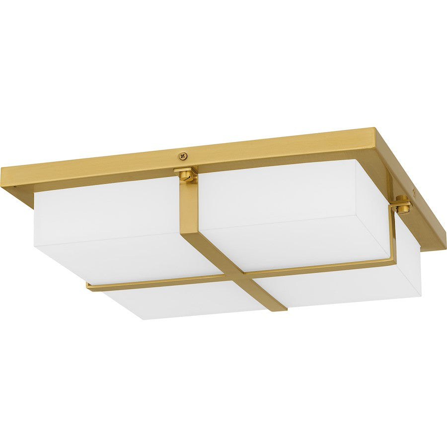 Armstrong Integrated LED Flush, Gold/Sandblast Acrylic