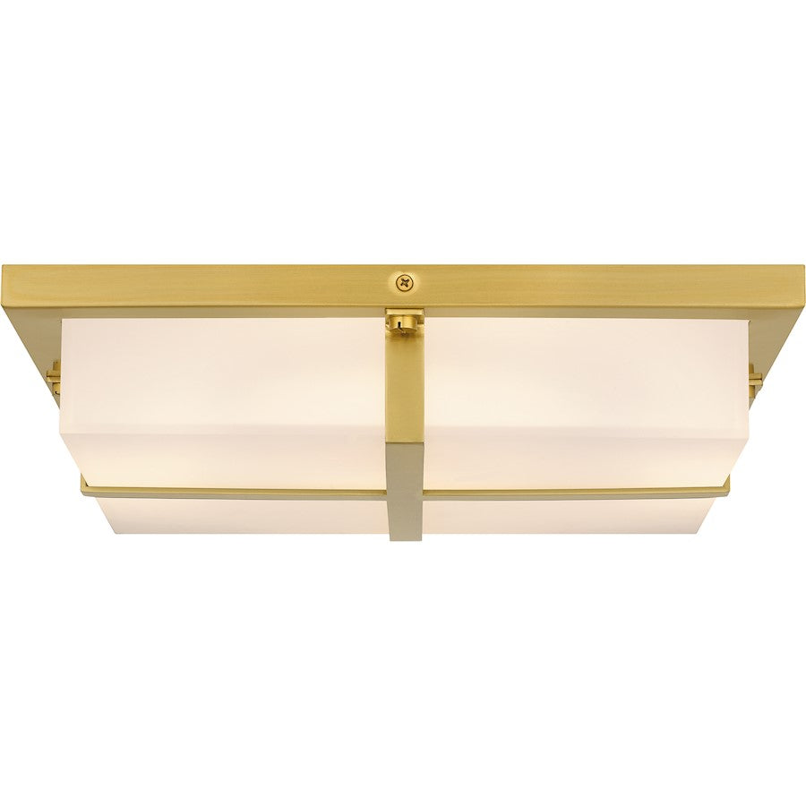 Armstrong Integrated LED Flush, Gold/Sandblast Acrylic