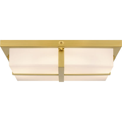 Armstrong Integrated LED Flush, Gold/Sandblast Acrylic