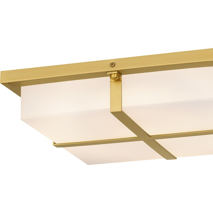 Armstrong Integrated LED Flush, Gold/Sandblast Acrylic