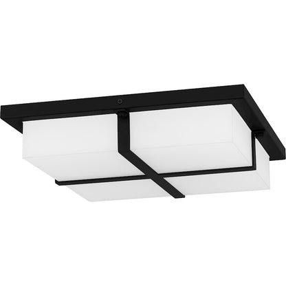 Armstrong Integrated LED Flush, Black/Sandblast Acrylic