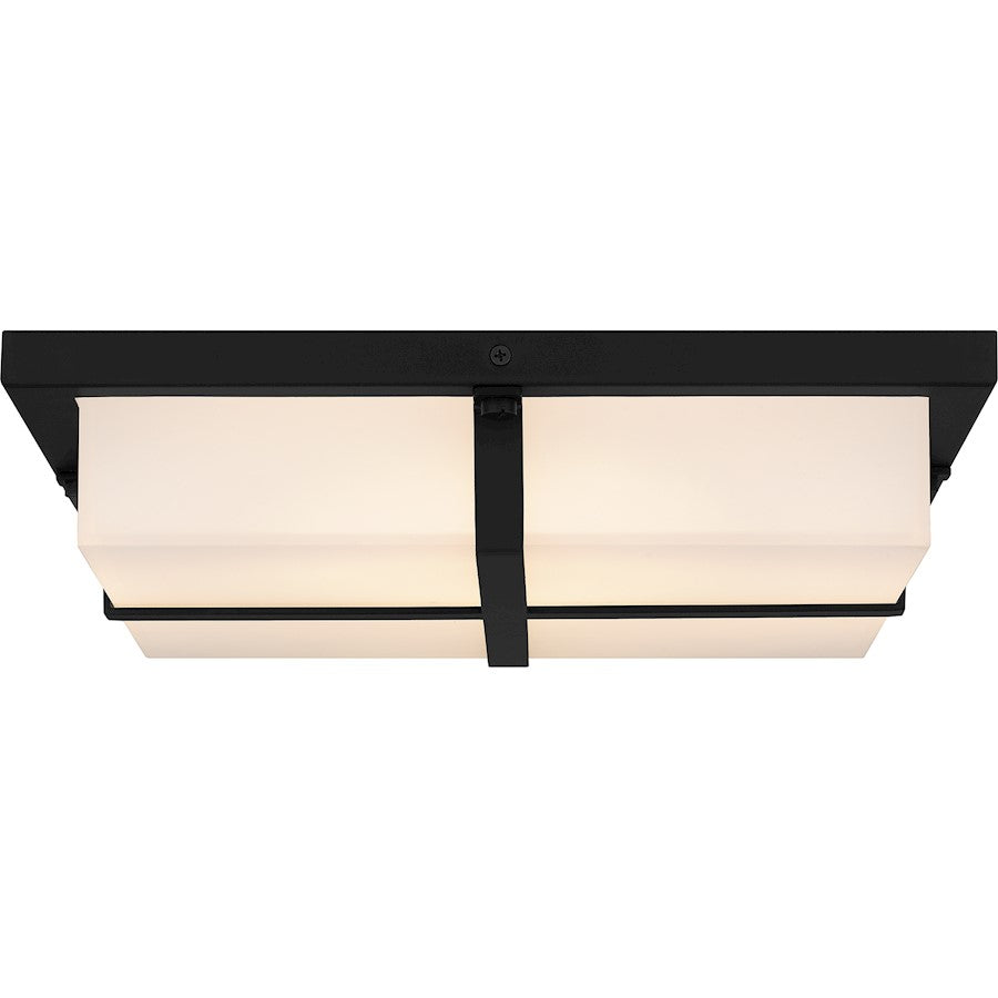 Armstrong Integrated LED Flush, Black/Sandblast Acrylic