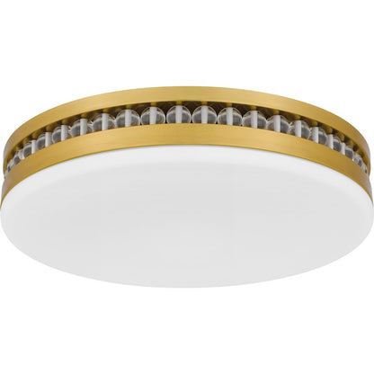 Carey Light Flush Mount, Brushed Gold/Opal Etched Glass