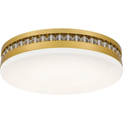 Carey Light Flush Mount, Brushed Gold/Opal Etched Glass
