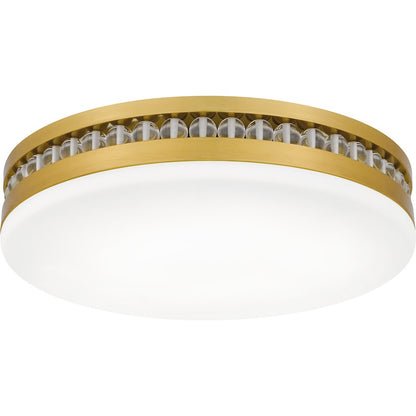 Carey Light Flush Mount, Brushed Gold/Opal Etched Glass