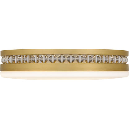 Carey Light Flush Mount, Brushed Gold/Opal Etched Glass
