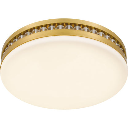 Carey Light Flush Mount, Brushed Gold/Opal Etched Glass