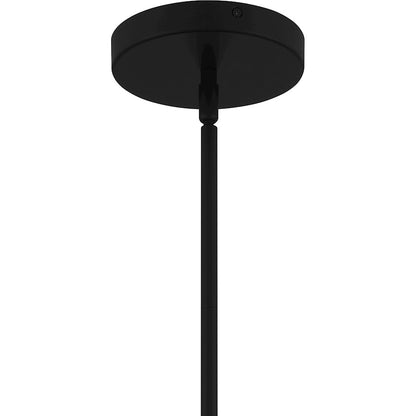 Keagan 1 Light Pendant, Matte Black/Metal