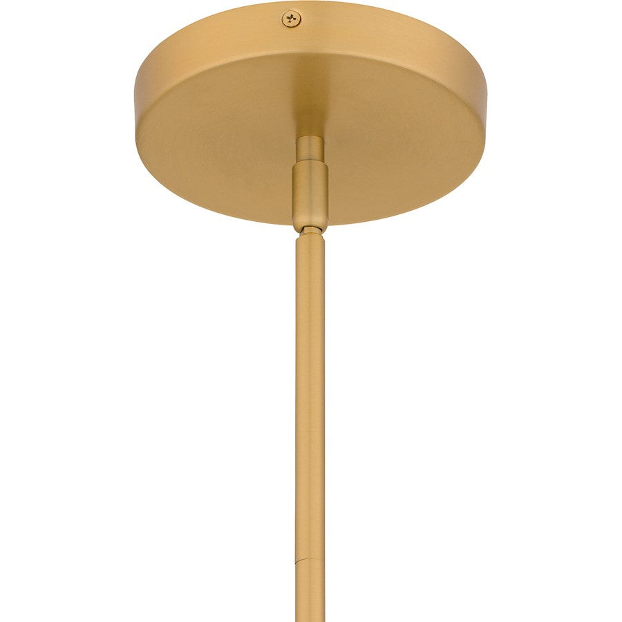 Kiko 1 Light Pendant, Brushed Weathered Brass/Metal