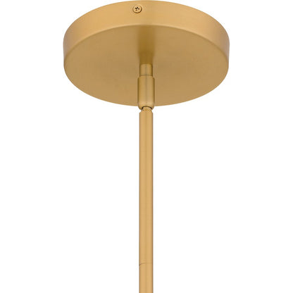 Kiko 1 Light Pendant, Brushed Weathered Brass/Metal