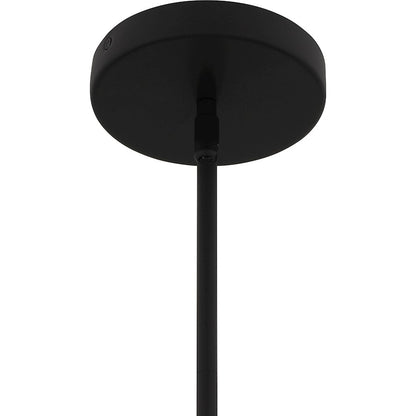 Kiko 1 Light Pendant, Matte Black/Metal