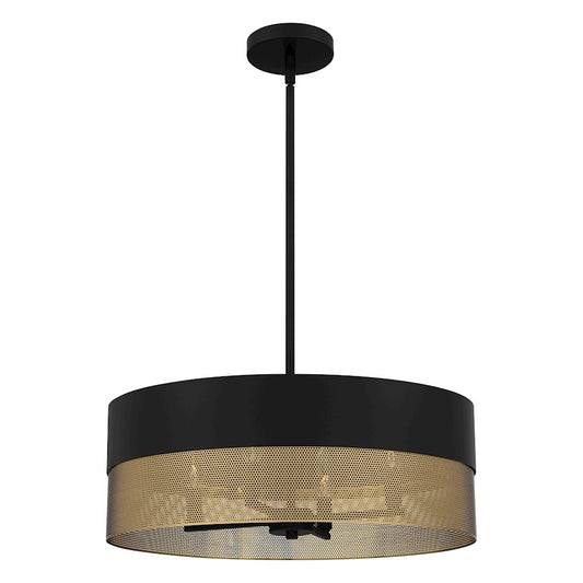 Quoizel Alani 4 Light Pendant, Matte Black/Metal - QP6740MBK