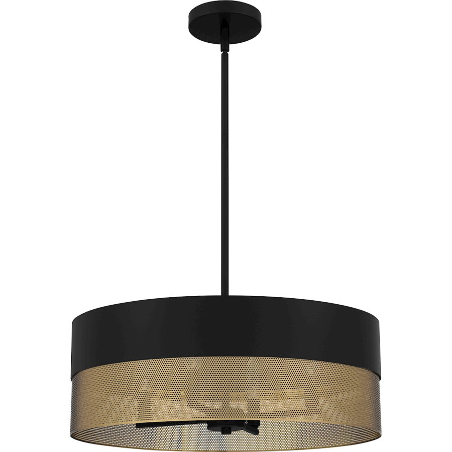 Alani 4 Light Pendant, Matte Black/Metal