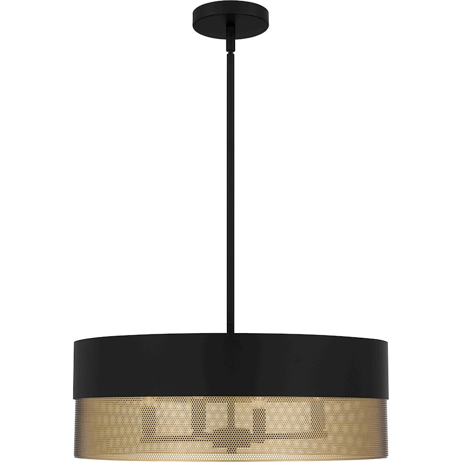 Alani 4 Light Pendant, Matte Black/Metal