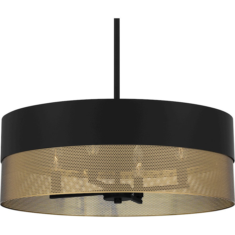 Alani 4 Light Pendant, Matte Black/Metal