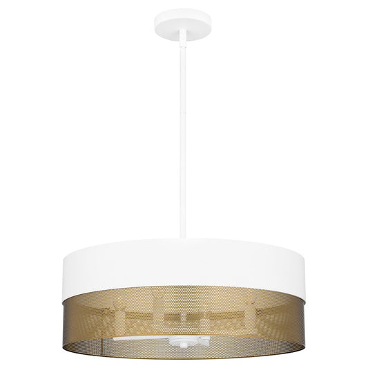 Quoizel Alani 4 Light Pendant, Matte White/Metal - QP6740W