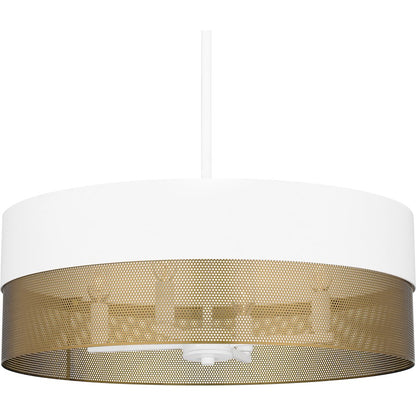 Alani 4 Light Pendant, Matte White/Metal