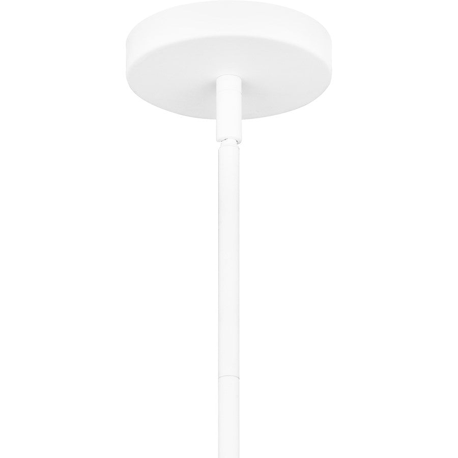 Alani 4 Light Pendant, Matte White/Metal